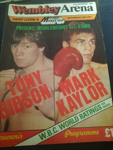 Vintage boxing programme tony - vintage,