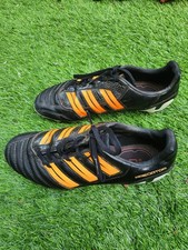 Vintage Orange Black Adidas Predator Adipower SG Football Boots UK Size 6