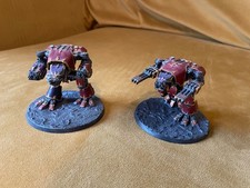 2 Renegade Warhounds Painted - Warhammer Adeptus Titanicus / Legions Imperialis