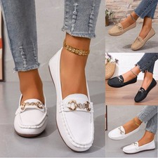 Ladies Womens Flats Slip On Office Work Comfy Casual Pumps Loafers Fashion Shoes