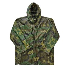 Waterproof Jacket Original US Army Raincoat Vintage Surplus Wet Cover Coat Camo