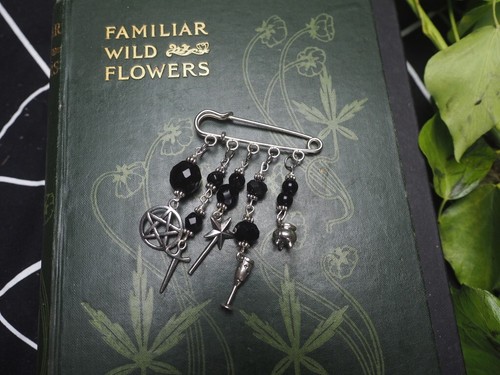 Witches tools brooch french - brooch,