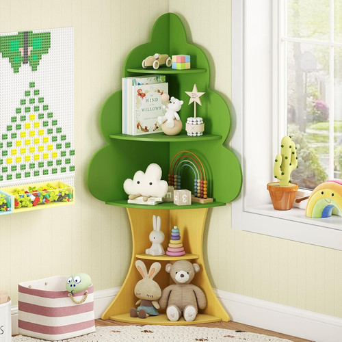 Wooden tier corner - wooden, 5-tier