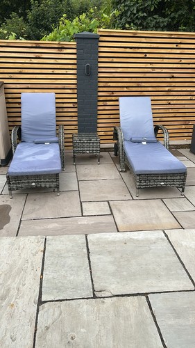Outside sunny rattan sunbeds - outside,