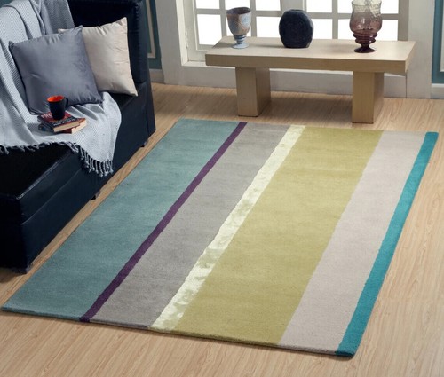 Modern style wool rug handmade - wool,