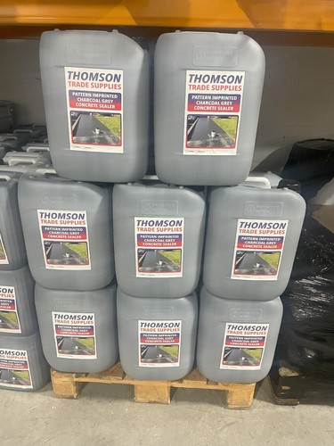Imprinted concrete coloured