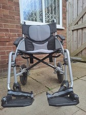 CareCo I-Go Black Grey Folding Wheelchair 18" Airrex LT Transit