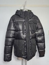 G-STAR RAW DESIGNER MENS BLACK HOODED WINTER PARKA JACKET COAT L UK 40-42