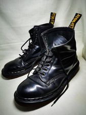 DR MARTENS Boots Mens Womens UK Size 8 Vintage Black Leather Punk Goth Alt VGC