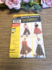 Simplicity 9926 Sewing Pattern for Dummies Teens Circular Felt Skirt Vintage BEE