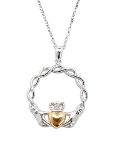 Irish claddagh necklace 925 - irish,