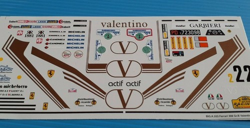 Decal ferrari 308 gr - 1/24,