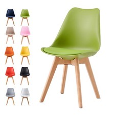 Set of 1/2/4 Dining Chairs Designer Chairs Wooden Home Office Commercial EVA