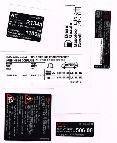 Service sticker set - t4,