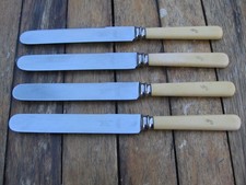 Vintage Set 4 Faux Bone Handle