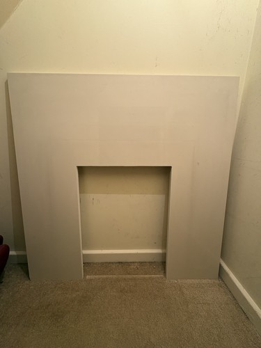 Fireplace back panel cream - fireplace,