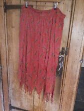 True Vintage 70s Indian Hippie Skirt Freesize Pixie Layered festival  Boho Beads