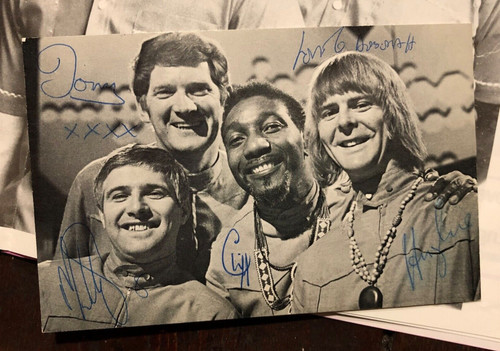 The spinners signed postcard - the,