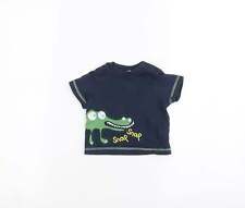 Babble Boom Baby Blue Cotton Blend T-Shirt Size 0-3 Months