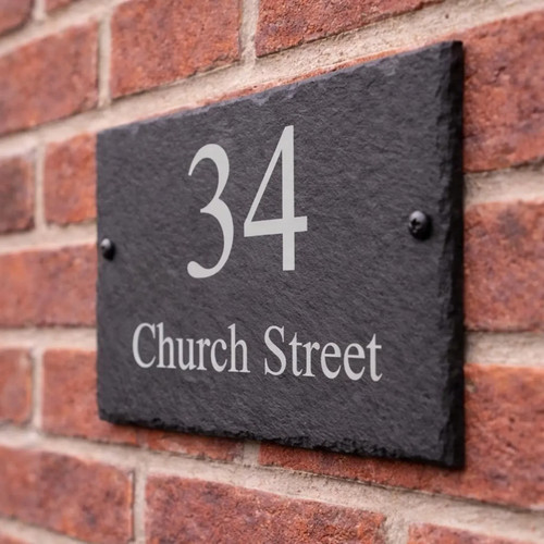 Personalised rustic slate - personalised,
