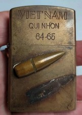 Vietnam War Zippo Lighter Qui Nhon 64-65🔥with Quotation On Back🔥