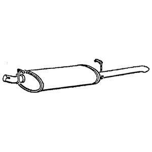 Tail pipe with back box - box, for