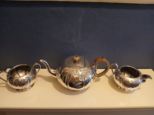 Edwardian silver plate tea - edwardian,