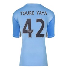 Yaya Toure Signed Manchester City 21/22 Home Football Shirt COA
