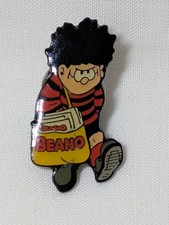 Vintage Beano Dennis The Menace metal Pin Badge DC Thomson And Co Ltd 