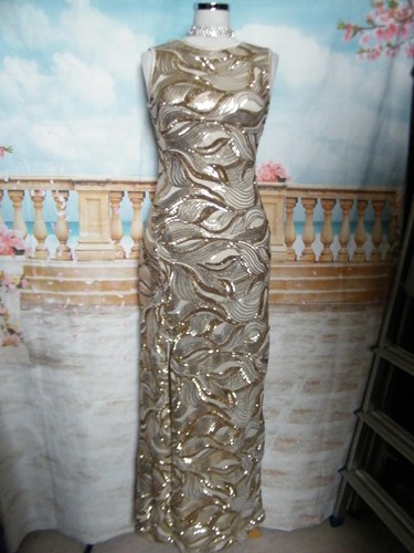 Quiz gold sequin maxi - quiz,