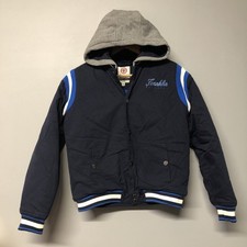 1) Franklin Marshall Navy & Grey Coat Jacket, Size 14-15years
