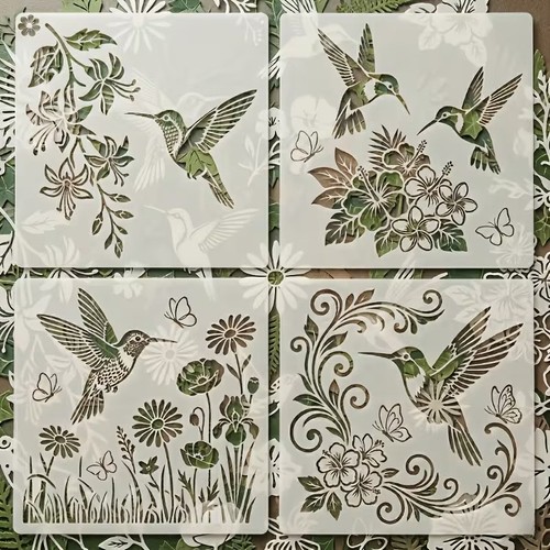 Floral painting stencils - painting,