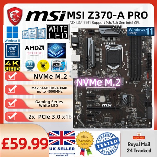 Msi z370 pro atx motherboard - pro,