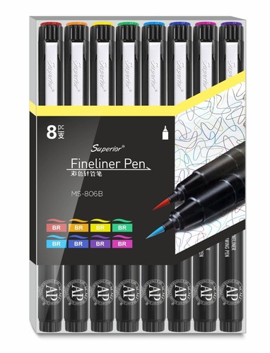 Superior brush pens set 8 - brush,