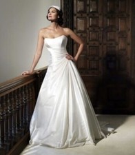 Suzanne Neville Image Wedding Dress Size 14 Ivory Silk Dupion Paid £3500