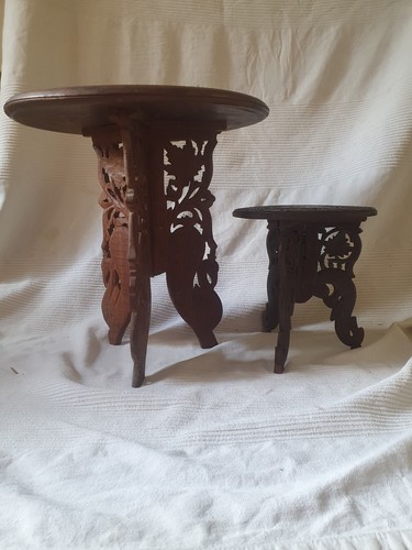 Wooden carved folding side - folding,