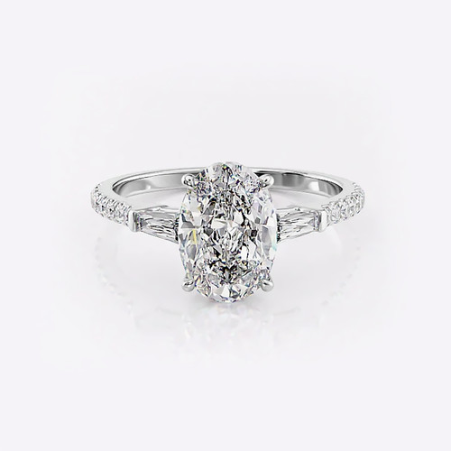 18k white gold engagement - white,