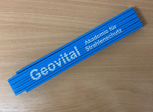 Blue folding ruler stick - ruler,