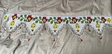 Vintage Antique Beaded Tapestry Wall Hanging Door Cover Bed Canopy