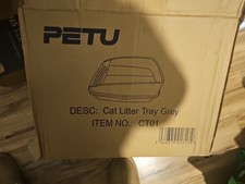 Cat Litter Tray, Semi Enclosed Cat Litter Box, Extra Large Cat Toilet, High Side