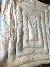 Antique Vintage Feather Eiderdown ~ Paisley With Frill