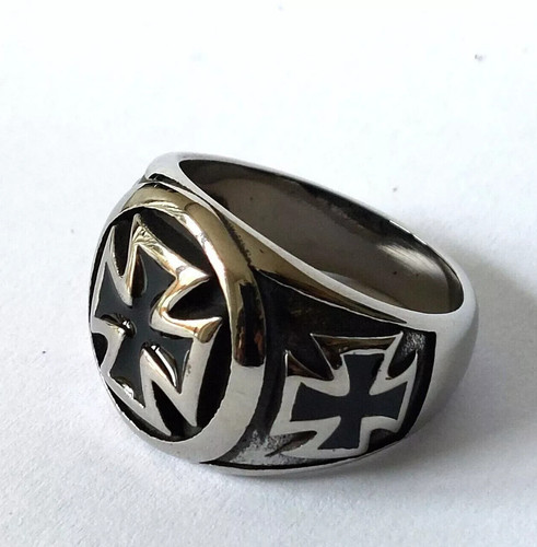 Men cross ring - , stainless