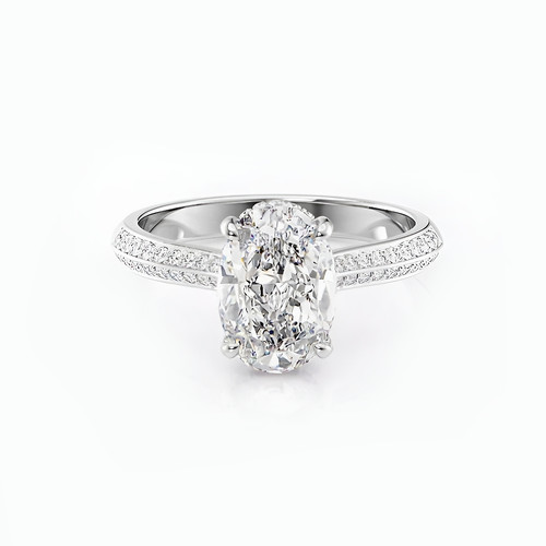 White gold engagement - white,