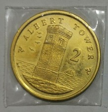 2006 Isle of Man Albert Tower 24K Gold Plated 2p Two Pence Coin