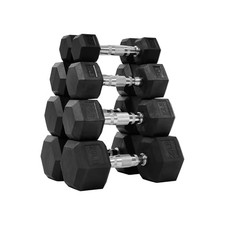 Rubber Encased Hex Dumbbell