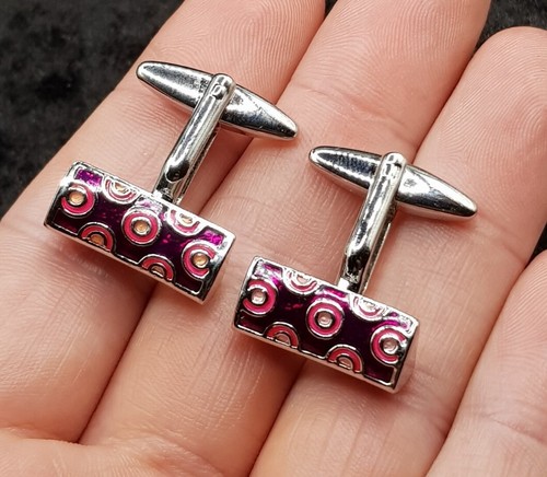 Pink purple enamelled silver - pink, n