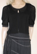 Monsoon Black viscose cropped