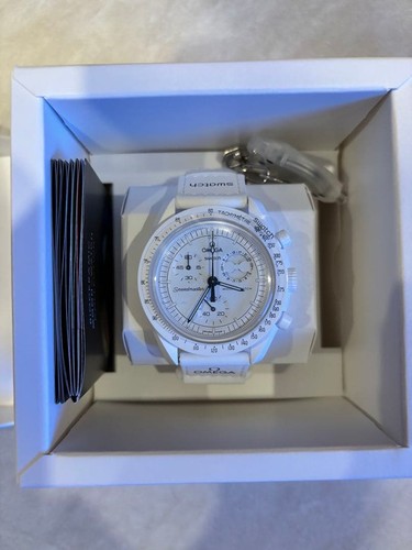 New omega swatch - omega, white