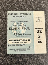 1966 World Cup ENGLAND v FRANCE *Excellent Condition Ticket* 🤩