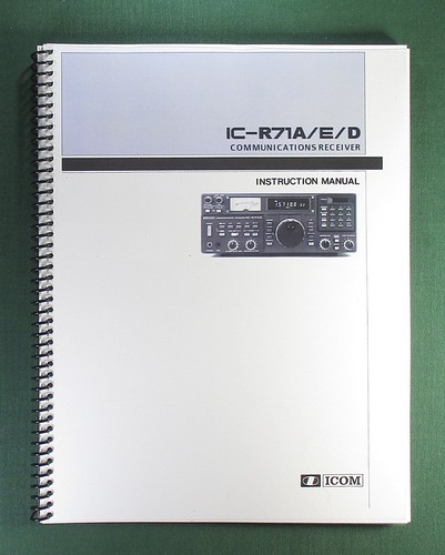 Icom r71a instruction - icom,